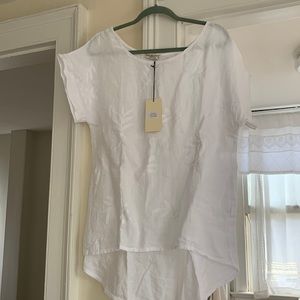 Italian Linen white blouse